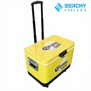 51L Portable Wheeled Hard Coolers Box With Wheels Cooler Box Big Wheeled Cooler thumbnail-1