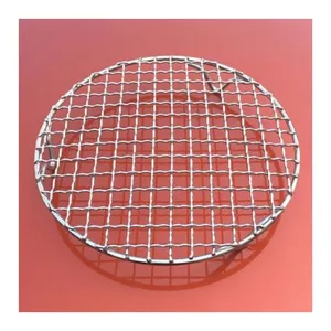 One-time Use Stainless Steel Korean-style Barbecue Pan. Extended Steel Wire Mesh is Used for Roasting Chicken. Welding Process and Weaving Technology. thumbnail-3