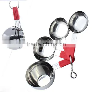 Factory Price 4 Different Size Measuring Spoons With Silicone Handles thumbnail-1