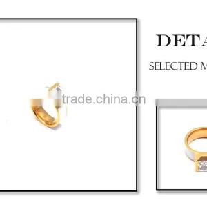 Golg Ring Design for Women Stainless Steel 316l Ring Plastic Diamond Rings thumbnail-2