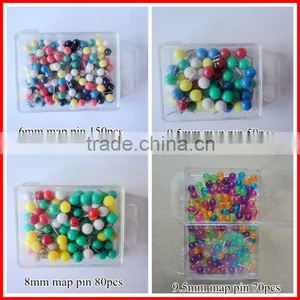 Wholesale 20mm Color Plastic Flat Head Metal Push Pin thumbnail-1