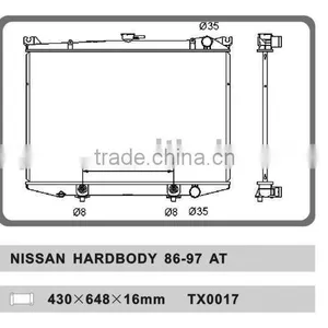 Aluminum Auto Radiator for NISSAN HARDBODY 86-97 AT thumbnail-1