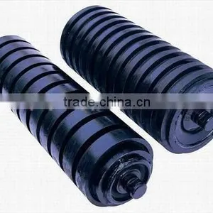 Conveyor Rubber Roller With Rubber Ring for Coal Mining thumbnail-1