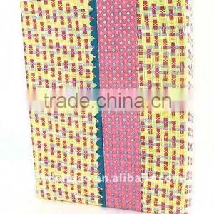 Color Weaving Cloth Embossed PU Decorated Wrapping Ring Binder Desktop File Folder for Office Stationery Cardboard A4 or FC Size thumbnail-1