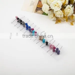 Trendy Muslim Hijab Women Hair Clip Accessoryies Shamballa U Brooch Clip PDJ0115 thumbnail-4