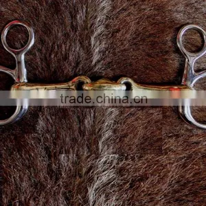 Copper Mouth Long Shank Tom Thumb Snaffle Horse Bit Tack Veterinary Instruments and Equipment Best Quality thumbnail-2