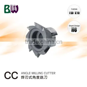 Brazed Tungsten Carbide Angle Milling Cutter For Side & Face Milling thumbnail-1