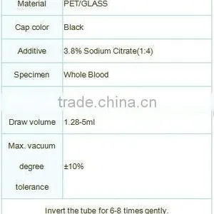 Disposable Vacuum Blood Collection Tube - ESR Tube thumbnail-3