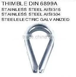 Rigging Hardware Manufacturer Steel Electric Galvanized Din 6899A Wire Rope Thimble 3.0mm to 10.0mm thumbnail-1