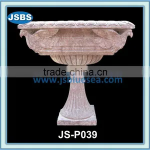 Red Natural Stone Garden Tall Planter thumbnail-1