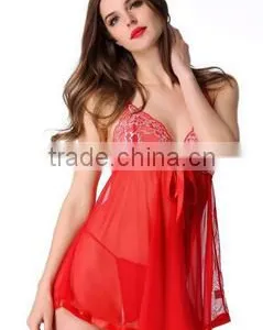Lace Splicing Dress With G-String thumbnail-1
