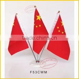 Promotion Polyester Table Flag Desk Flag With Stainless Stand thumbnail-2
