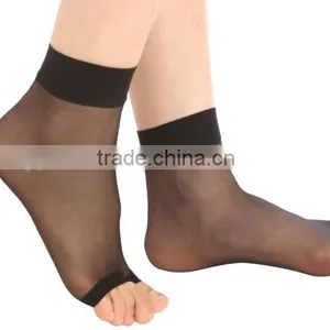 Lady`s Cozy Toe Open Silk Socks thumbnail-5
