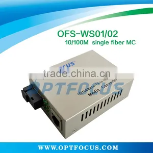 20km 10/100M Single Fiber Singlemode Fiber Optcial Media Converter With LFP thumbnail-1