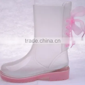Fashion Rain Boots With Back Lace up thumbnail-4