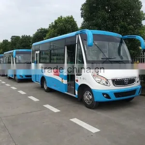 China Diesel Fuel 6.6m Diesel Maual 23 Seats New Model Mini Bus for Sale thumbnail-1