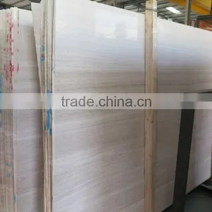 Chinese White Wood Veined Marble Slab thumbnail-5