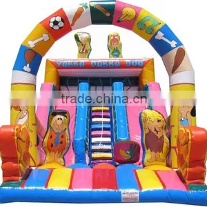 6m Tall Attractive Yabba Dabba Doo Double Lane Inflatable Slide for Kids thumbnail-4