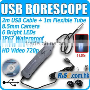 HD USB Video Scope 8.5mm Camera 1M Cable Inspection Camera Endoscope Borescope thumbnail-1