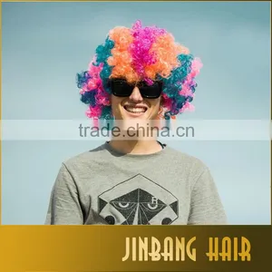 New Premium 2016 Wholesale Products Cosplay Wig Costume Ball Colorful Wig the World Cup Fans Wig thumbnail-1