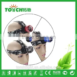 Headlamp 4-Mode CRE E XM-L T6 LED Headlight 2100LM Zoomable Adjustable Light for Camping Searching + Car Charger thumbnail-5