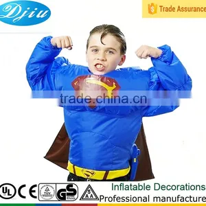 DJ-CO-149 Children Chub Superman Inflatable Blow Up Color Body Halloween Costume Jumpsuit thumbnail-1
