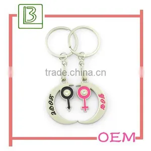 Sexy Metal Plate Pattern Keychain Wedding Favors thumbnail-1