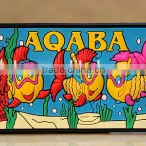 Customized Rubber 3d Pvc Fridge Magnet TOURIST SOUVENIR Aqaba Jordan Rubber FRIDGE MAGNET ----DH20463 thumbnail-1