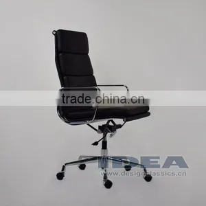 Replica Charles Soft Pad Office Chair - Black Color Genuine Leather thumbnail-1