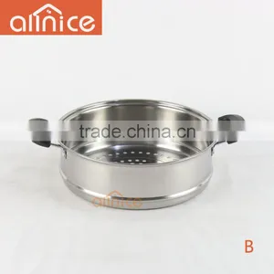 Allnice-New Design #430 Stainless Steel 2-layer 15-qt Durable Multipots & Steamers With Steel Lid and Bakelite Handles&knob thumbnail-4