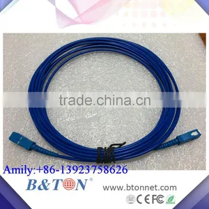SC to SC Armored SM PVC 3M Simplex Fiber Optic Patch Cord thumbnail-1