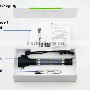 Gift Box-2016 NewTen Functions in One Flashlight,Solar LED Torch With Hammer Campus USB Android Output Car Essential Emmergency thumbnail-6