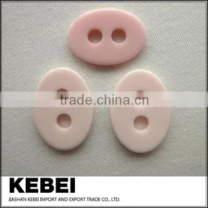 Oval Shape Resin Pearl Buttons Two Hohe Decorative Buttons With High Quality thumbnail-1