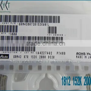 Capacitors GRM43DR73D152KW01L 2000V 1500PF 1812 NEW thumbnail-1