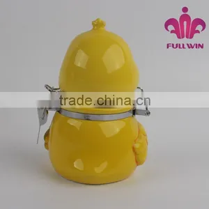 Hand-painted Duck Design Ceramic Sealed Jar thumbnail-2