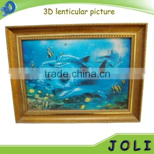 Cute Animal Dolphin Design 0.6MM PET Deep 3D Lenticular Photo Picture thumbnail-1