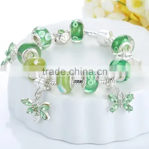 European Charm Famous Brand Butterfly Bracelet thumbnail-2