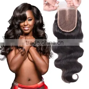 Brazilian Body Wave Top Closure Unprocessed Human Hair Lace Closure Bleached Knots With Baby Hair thumbnail-5