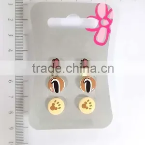 Lovely Acrylic Carton Squirrels Earring Set for Children thumbnail-1