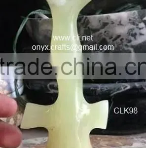 Small Tree Shape Onyx Desk Clock thumbnail-1