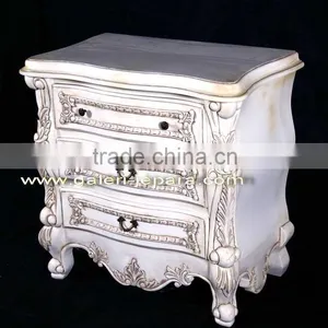 Antique Furniture - French Style Furniture - Wooden Nightstand thumbnail-1