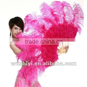 Belly Dancing Accessories Feather Fans , New Belly Dance Ostrich Feather Fans DJ1003 thumbnail-1
