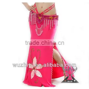 Sexy Long Belly Dance Skirt for Performance thumbnail-1