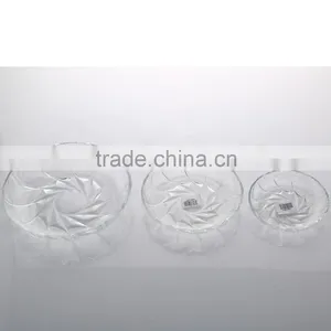 Hot Sale Transparent Embossed Surfy Glass Plate thumbnail-1
