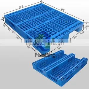 Heavy Duty Floor Stacking Plastic Pallet With 3 Runners Bottom and Grid Decks 1200x1000 Supplier's Choice thumbnail-1