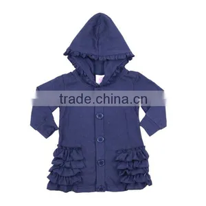 Wholesale 2016 Baby Knitted Designs for Kids Cotton Knit Hooded Cardigan With Buttom thumbnail-3