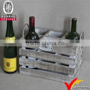 Luckywind Distressed Antique Wine Wooden Baskets thumbnail-1