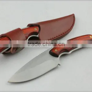 OEM Outdoor Hunting Knife With Wood Handle thumbnail-1