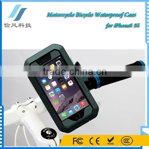 5 In 1 Motorcycle Bicycle Bracket Handlebar Mount Holder Shockproof Dustproof Waterproof Case for Apple IPhone 5 5S Black thumbnail-1