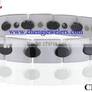 Vogue Bracelets Jewelry Black Ceramic Mens Hand Bracelets thumbnail-5